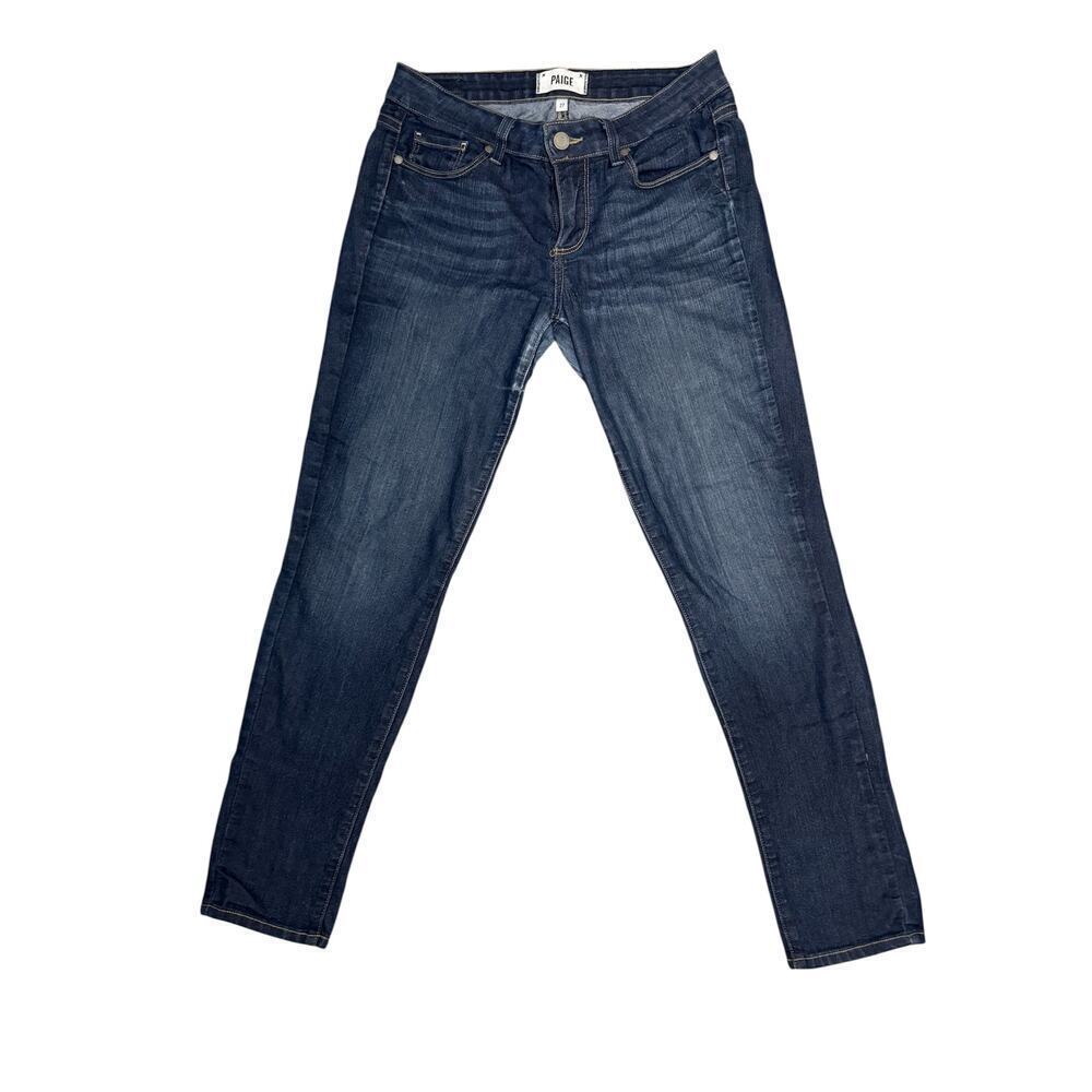 PAIGE Kylie Crop Jeans Size 27 Small Mid Rise Slim Fit Straight Leg US Size 4